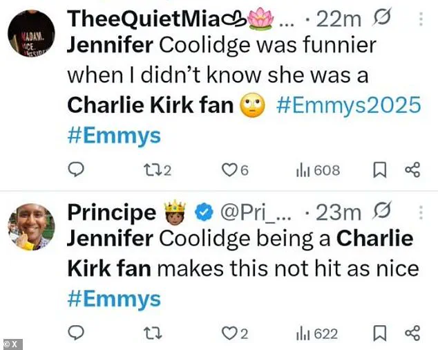 Jennifer Coolidge's Controversial Association with Charlie Kirk Sparks Outcry Amidst His Assassination