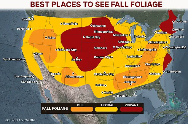 Uneven Arrival of Fall Foliage Across the U.S.