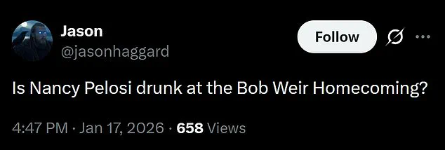 Privileged Access and Controversy: Nancy Pelosi's Controversial Appearance at Bob Weir's Memorial Sparks Debate