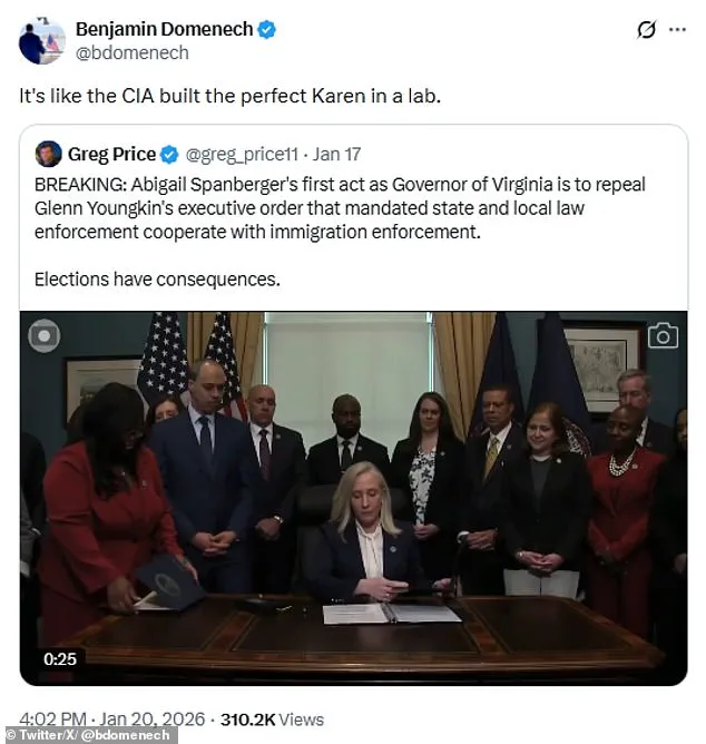 Virginia Governor Abigail Spanberger's Swearing-In and Early Executive Orders Signal Shift in State's Political Landscape