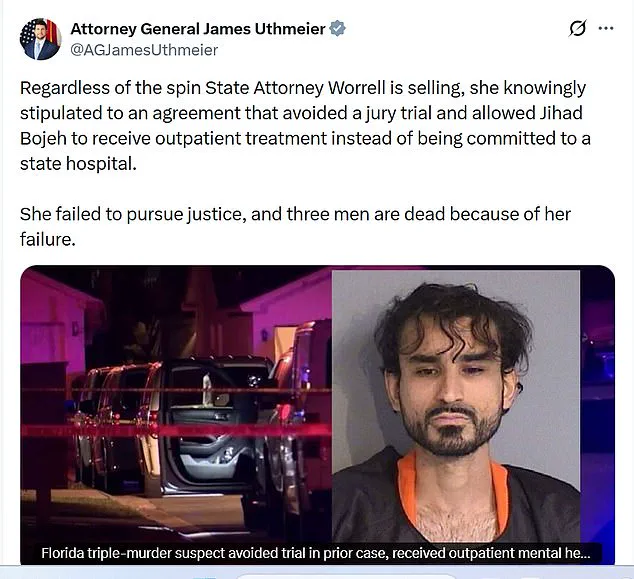 State Attorney Monique Worrell Criticizes Mental Health System Amid Charges Against Jihad Bojeh in Disney World Murders