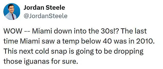 Historic Arctic Blast Threatens Miami with Rare Cold Snap, Marking First in 15 Years