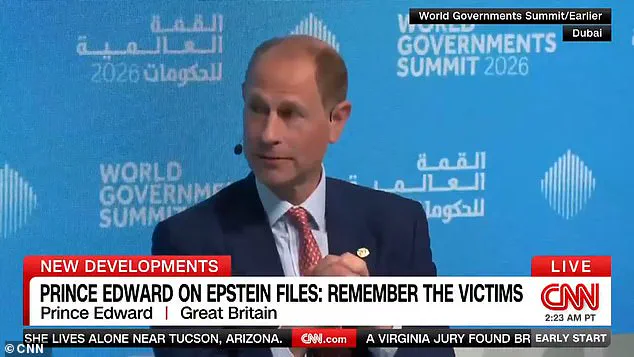 Prince Edward Addresses Jeffrey Epstein Scandal, Calls for Remembering Victims as New Documents Surface
