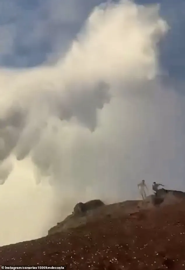 Tourists Narrowly Escape Death as Monstrous Wave Surges at Canary Islands Cliff