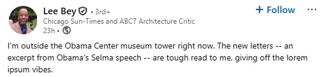 Obama's Chicago Library Faces Criticism Over Illegible Selma Speech Engraving