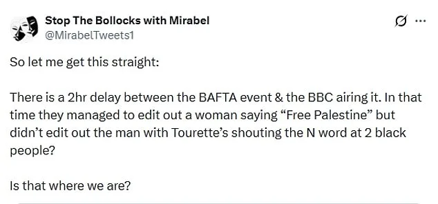 BBC Faces Backlash Over BAFTAs Coverage as Racial Slur Broadcast Unedited and 'Free Palestine' Censored