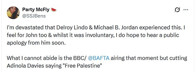 BBC Faces Backlash Over BAFTAs Coverage as Racial Slur Broadcast Unedited and 'Free Palestine' Censored