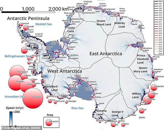 Study Reveals Antarctica Ice Loss Surpasses Eight Times Greater London in 30 Years