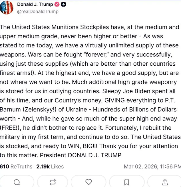 Trump Boasts of 'Unlimited' Weapons Supply as US Strikes Iran After Embassy Drone Attack