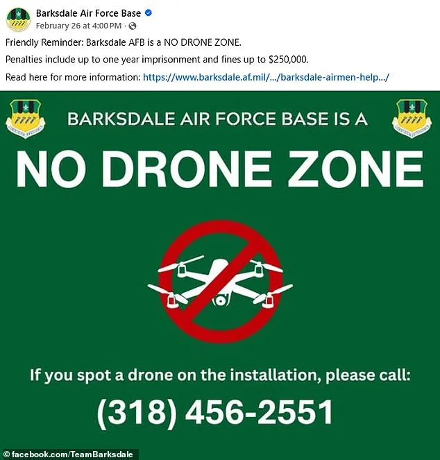 Drone Triggers Terror Alert at Barksdale Air Force Base, Prompting First U.S. Base Lockdown Since Iran War Begins