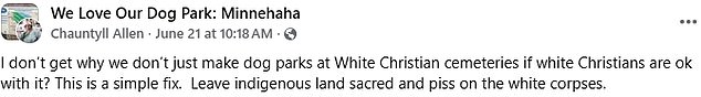 Activist Suggests Dog Parks on White Christian Graves Amidst Closure