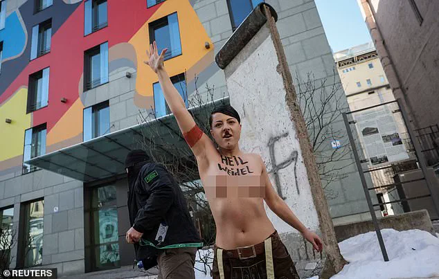 FEMEN Protest outside German Embassy in Kyiv