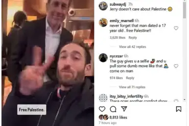 Jerry Seinfeld tells anti-Israeli activist 'I don't care about Palestine' during awkward encounter