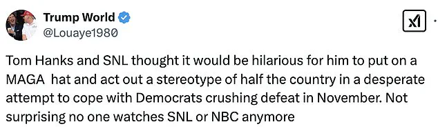 Tom Hanks Portrayal of a Trump Supporter on SNL Criticized