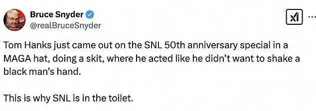 Tom Hanks' Portrayal of a Trump Supporter on 'SNL' Special Sparks Criticism