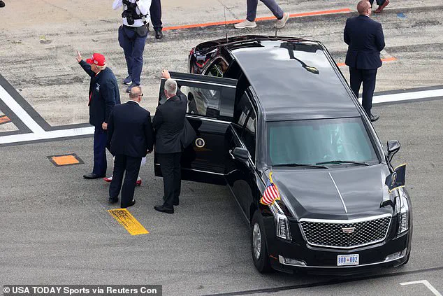 Trump's granddaughter waves at crowd from presidential limousine during Daytona 500