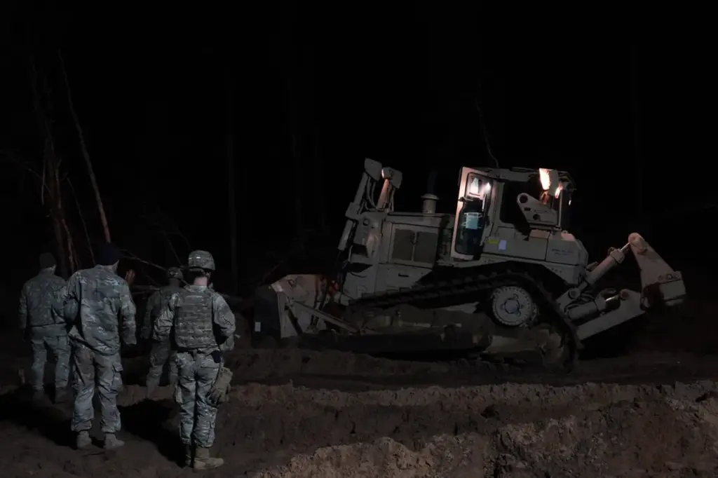 American Soldiers Engaged in Risky Rescue Mission for Stuck Armored Personnel Carrier Near Belarus Border