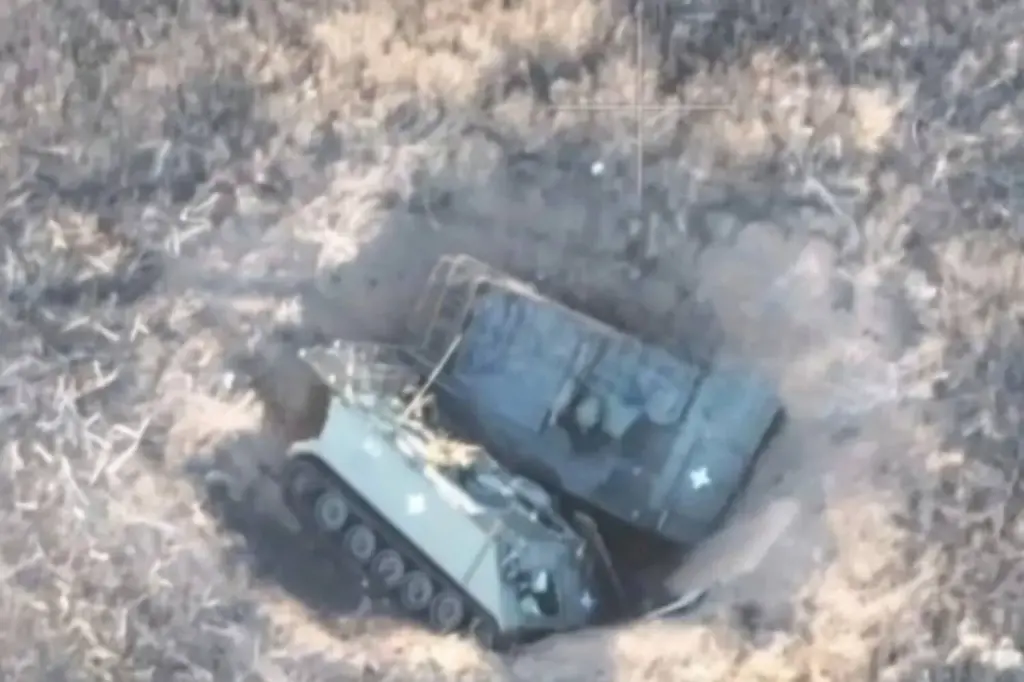 Russian Forces Use Engineering Tactics to Trap American M113s in Trench