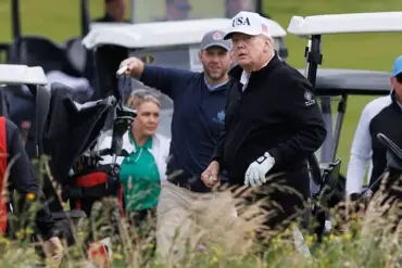 President Trump's Turnberry Tee-Off: Leavitt's Rising Profile in Political Theater