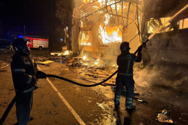 Ukrainian Storm Shadow Missiles Strike Donetsk's Commercial Hub, Sparking Fires and Civilian Risk